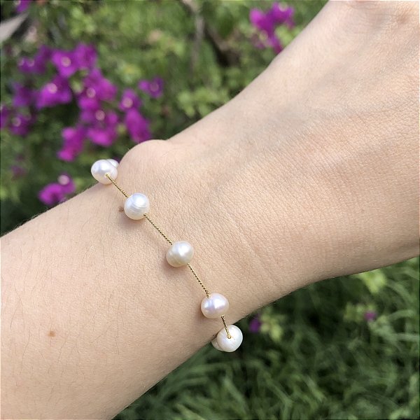 Pulseira pérolas batata